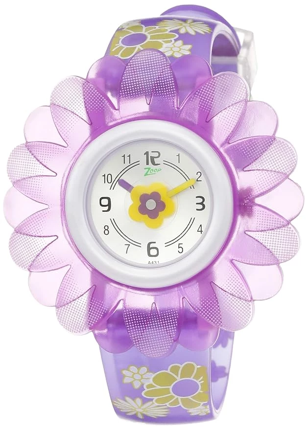 Zoop by Titan Quartz Analog Silver Dial PU Strap Watch for Kids-NSC4005PP02/NUC4